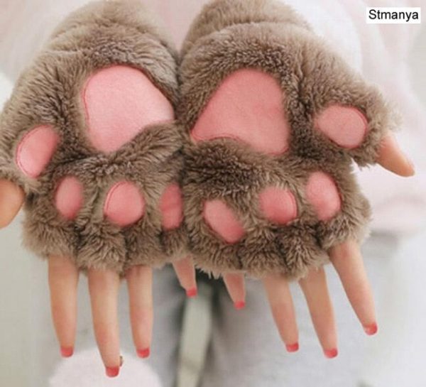 Fluffy Cat Paw Gloves - 13 - Kawaii Mix