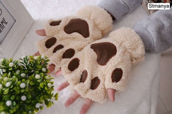 Fluffy Cat Paw Gloves - 7 - Kawaii Mix