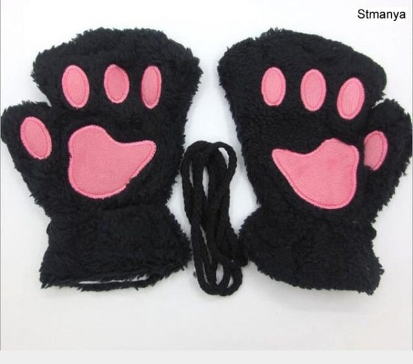 Fluffy Cat Paw Gloves - 6 - Kawaii Mix