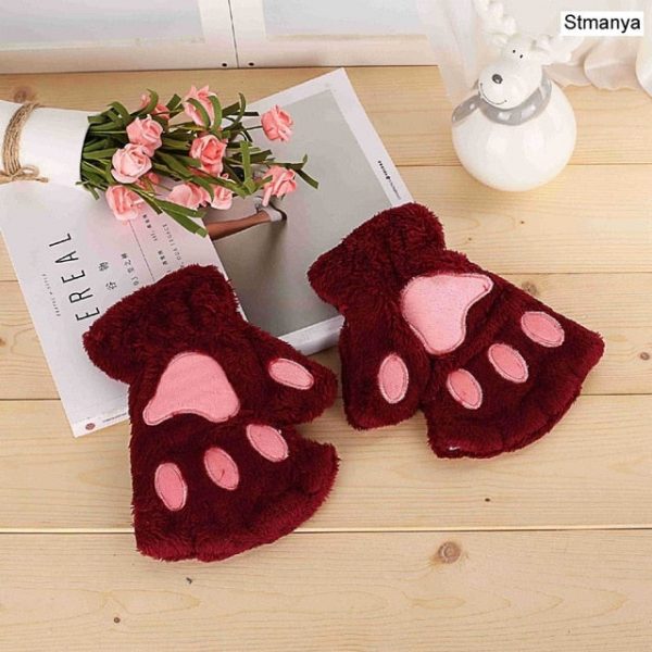 Fluffy Cat Paw Gloves - 14 - Kawaii Mix