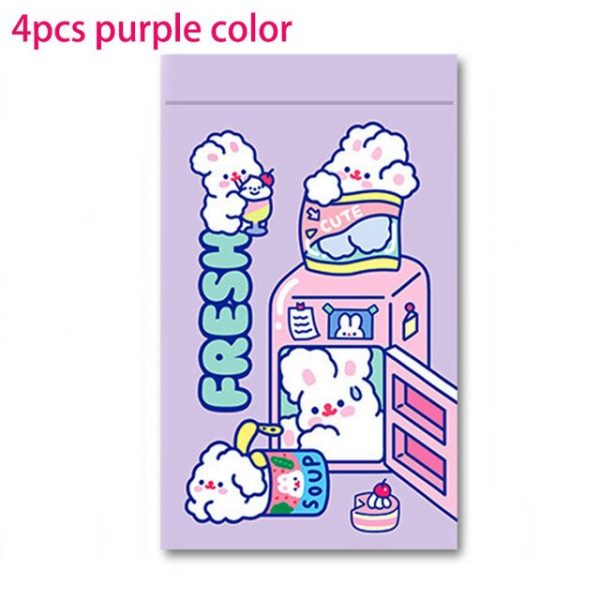4pcs Rabbit PVC Case Bags - 6 - Kawaii Mix