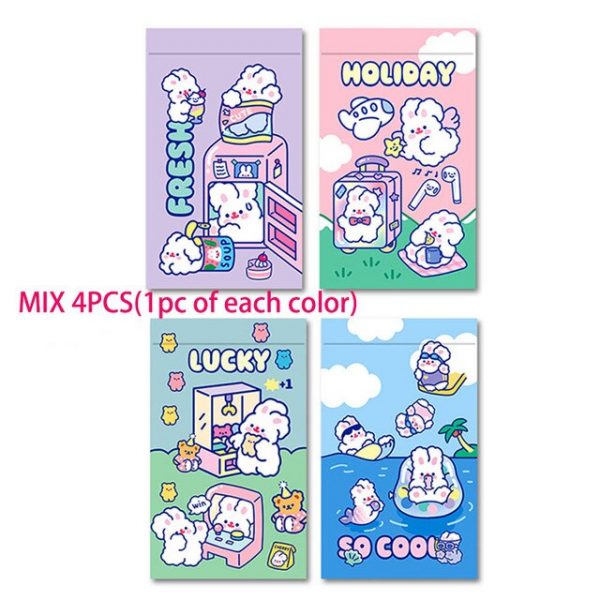 4pcs Rabbit PVC Case Bags - 7 - Kawaii Mix