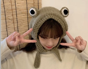 Knitted Froggy Hat - 4 - Kawaii Mix