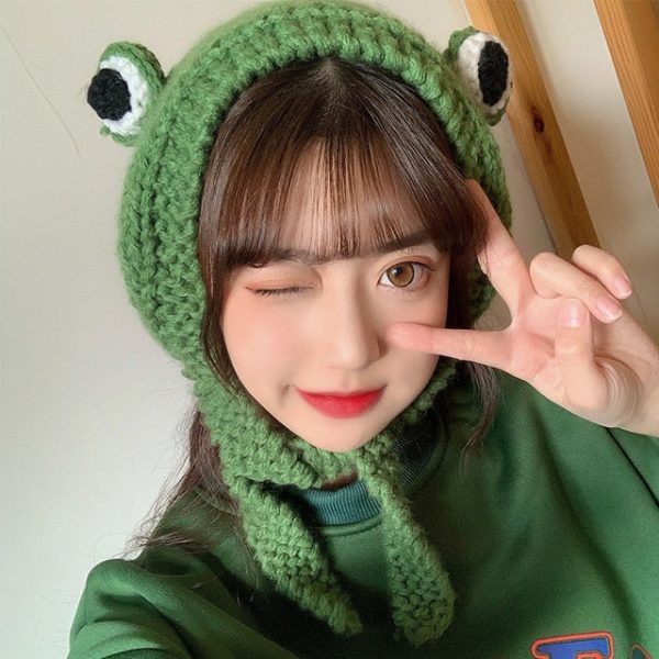 Knitted Froggy Hat - 2 - Kawaii Mix