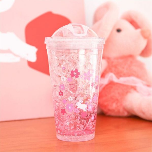 Sakura Ice Tumblr Water Bottle - 2 - Kawaii Mix