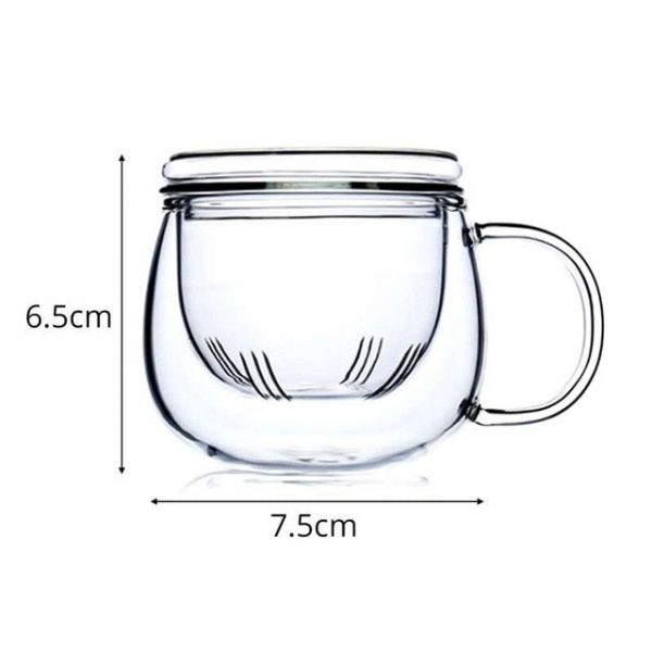 300ml Tea Infuse Sakura Glass Cup - 4 - Kawaii Mix