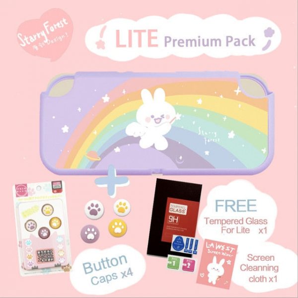 Starry Forest Rainbow Bunny Kawaii Soft Shell Switch Case - 6 - Kawaii Mix