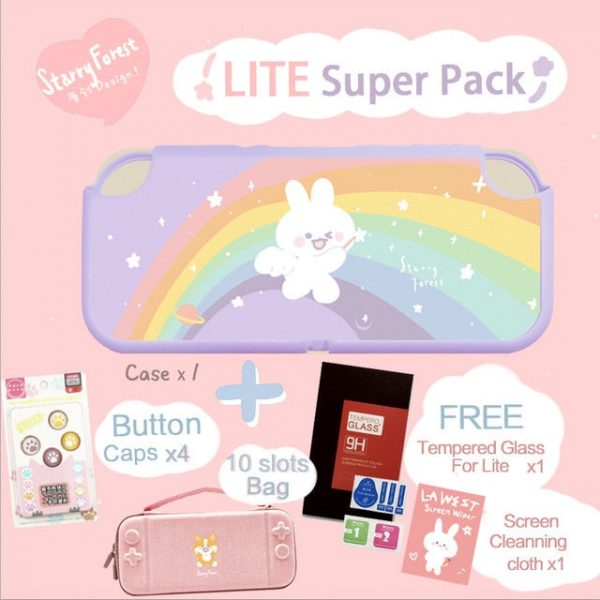 Starry Forest Rainbow Bunny Kawaii Soft Shell Switch Case - 7 - Kawaii Mix