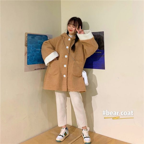 Kawaii Teddy Winter Fleece Coat - 3 - Kawaii Mix