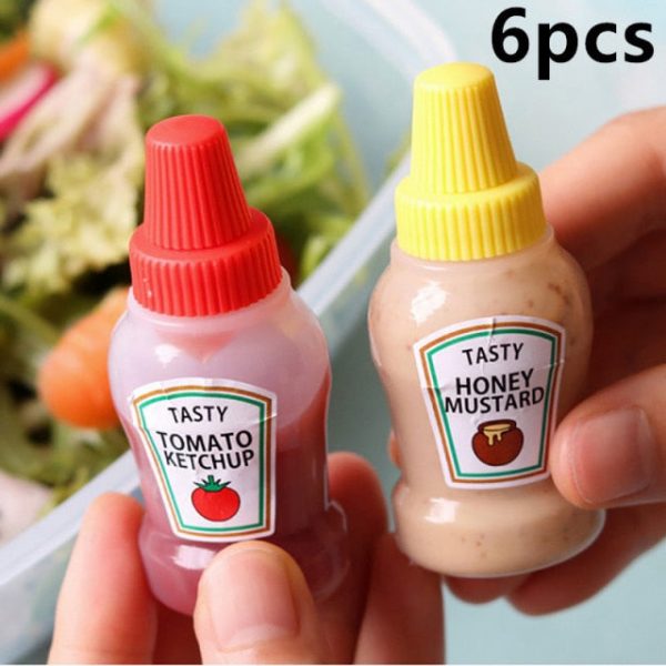 2pcs/set 25ML Mini Lunch Box Sauce Bottle - 6 - Kawaii Mix