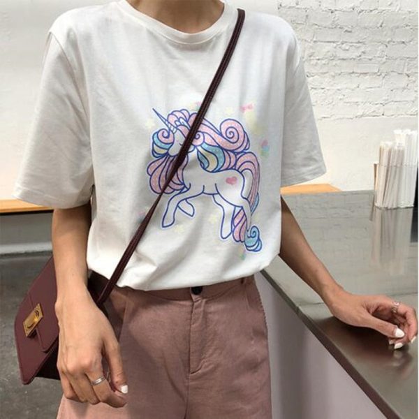 Pastel Unicorn Kawaii T-shirt - 3 - Kawaii Mix