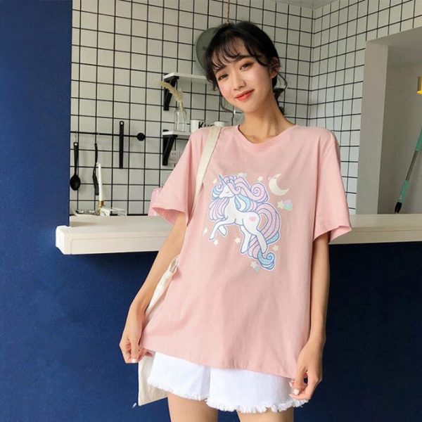 Pastel Unicorn Kawaii T-shirt - 4 - Kawaii Mix