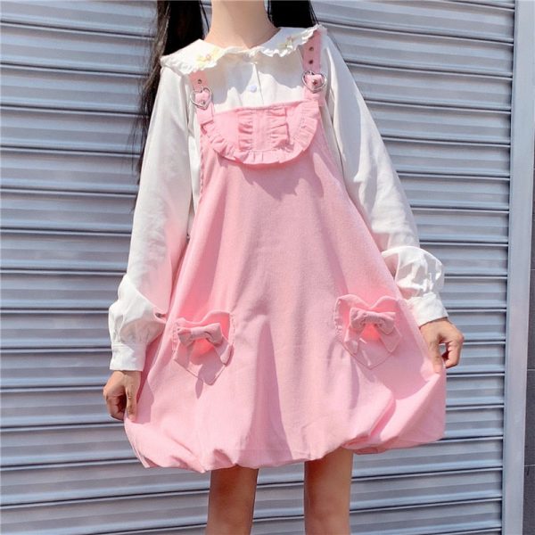 Japanese Soft Girl Sweet Pink Puffy Dress - 2 - Kawaii Mix