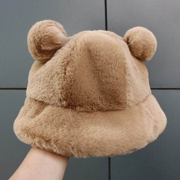Fluffy Teddy Ears Bucket Hat - 10 - Kawaii Mix