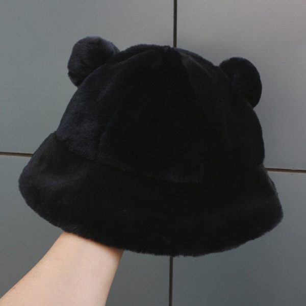 Fluffy Teddy Ears Bucket Hat - 5 - Kawaii Mix