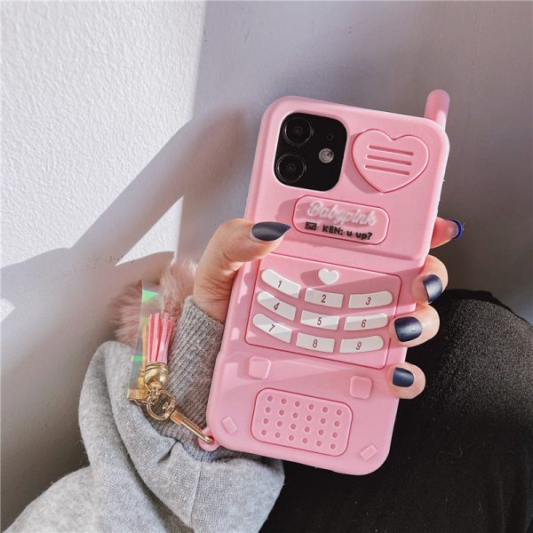Retro Heart iPhone Case Pink / Purple - 1 - Kawaii Mix