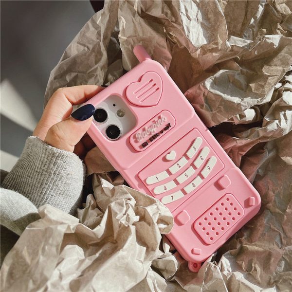 Retro Heart iPhone Case Pink / Purple - 23 - Kawaii Mix
