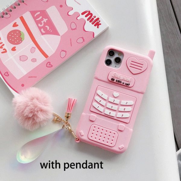 Retro Heart iPhone Case Pink / Purple - 16 - Kawaii Mix