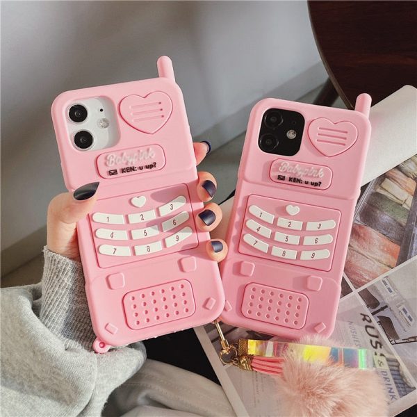 Retro Heart iPhone Case Pink / Purple - 24 - Kawaii Mix
