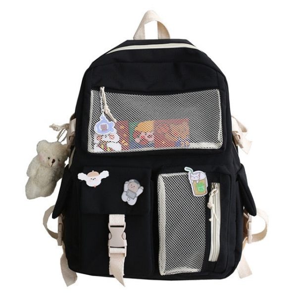Pockets Kawaii Study Backpack - 8 - Kawaii Mix