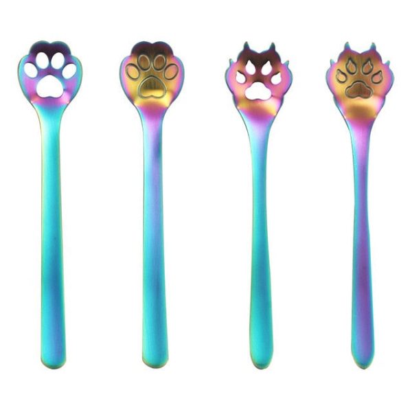 Cat Paw Stainless Steel Sugar Spoon - 16 - Kawaii Mix