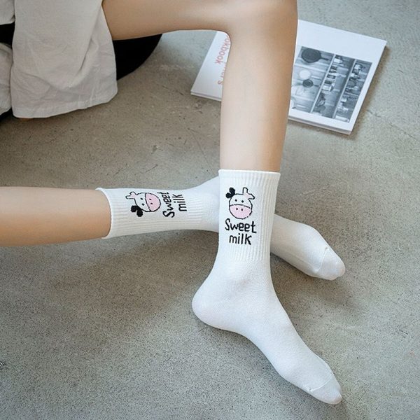 Black n White Aesthetic Socks - 6 - Kawaii Mix