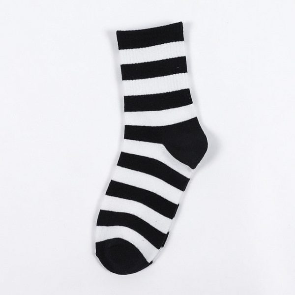 Black n White Aesthetic Socks - 4 - Kawaii Mix