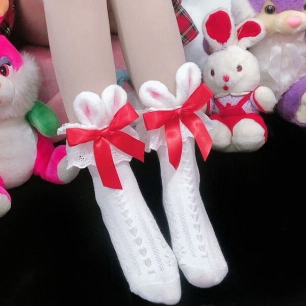 Kawaii Bunny Bow Socks - 6 - Kawaii Mix