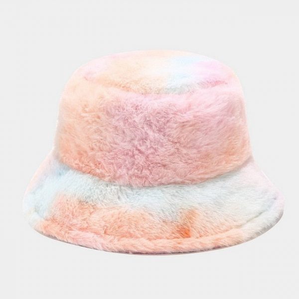 Tie-dye Fluffy Bucket Hat - 10 - Kawaii Mix