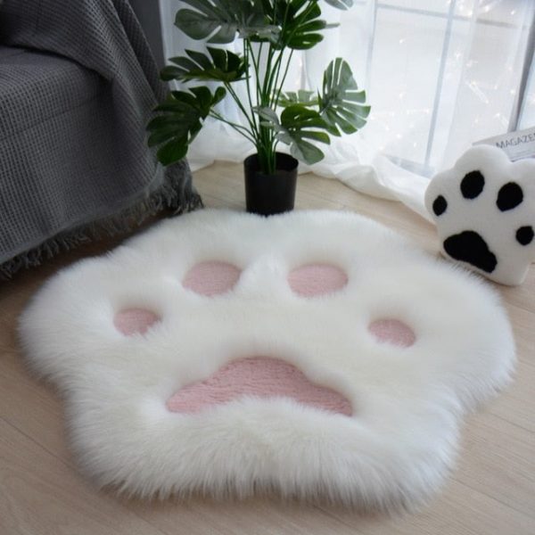 Cat Paw Fluffy Carpet Rug - 1 - Kawaii Mix