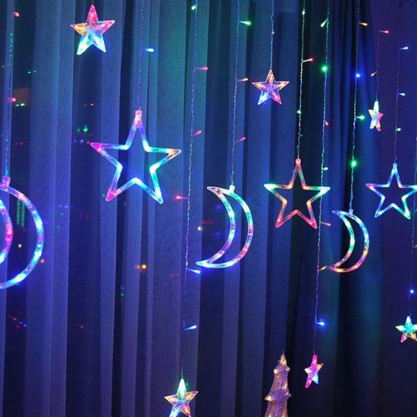 3.5M LED Starry Moon Curtain Light - 2 - Kawaii Mix