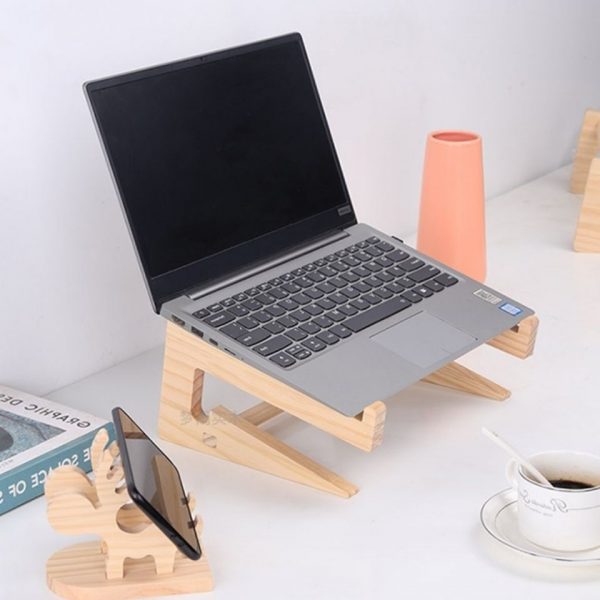 Sweet Minimal Wooden Laptop / Phone Desk Stand - 1 - Kawaii Mix