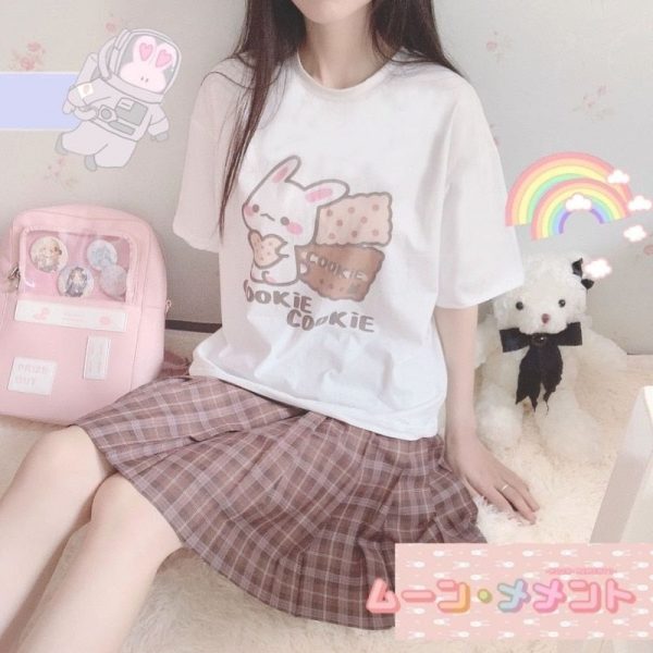 Bunny Cookie Kawaii Harajuku Japanese T-shirt - 3 - Kawaii Mix