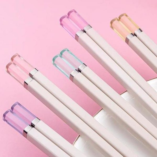 Amber Candy Color Chopsticks 5 pairs - 1 - Kawaii Mix