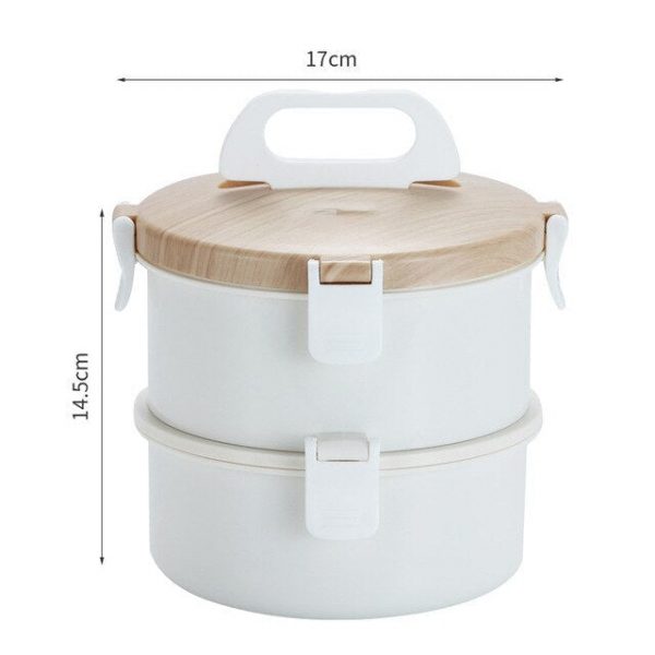 2 Layer Insulated Thermal Round Bento Lunch Box - 5 - Kawaii Mix