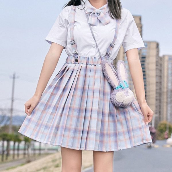 Summer Japanese School Girl Suspender Skirt - 4 - Kawaii Mix