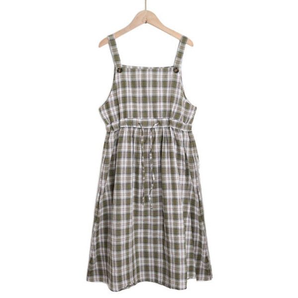 Kawaii Plaid Fashion Pinafore Summer Dress - 2 - Kawaii Mix