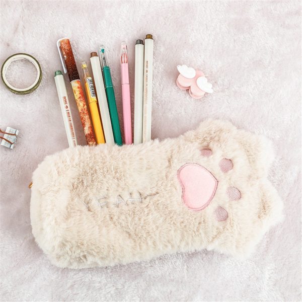 Kawaii Cat Paw Fluffy Pencil Case - 2 - Kawaii Mix