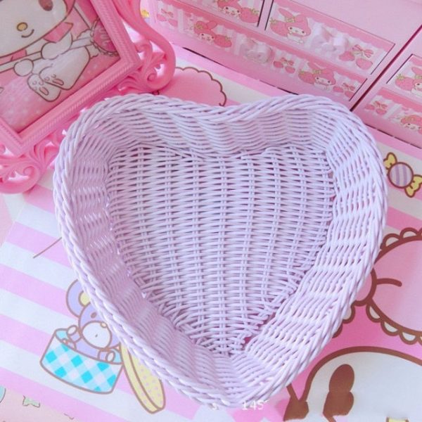 Love Heart Shape Basket - 3 - Kawaii Mix