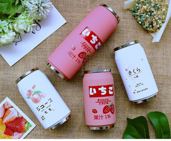 Stainless Steel Japan Juice Fruity Drink Cans - 2 - Kawaii Mix