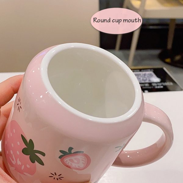 New Cute Fruit Ceramic Mug With Straw - 4 - Kawaii Mix