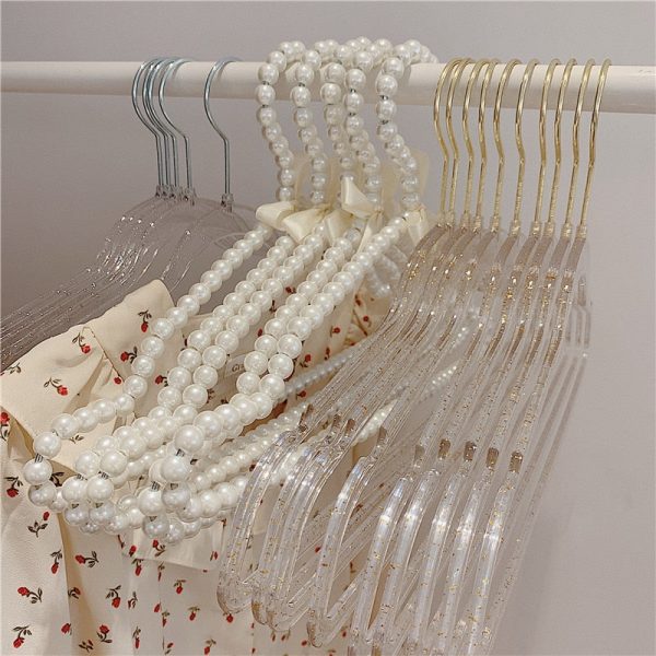 Pearlescent / Clear Plastic Clothes Hanger - 1 - Kawaii Mix