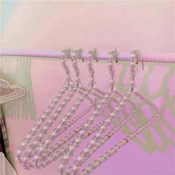 Pearlescent / Clear Plastic Clothes Hanger - 7 - Kawaii Mix
