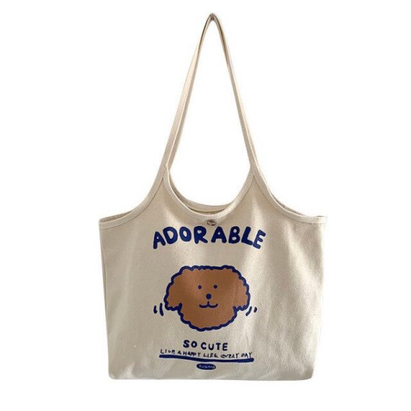 Adorable Dog Shopping Tote Bag - 2 - Kawaii Mix
