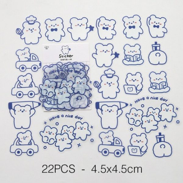 20-40Pcs/1Set Korean Jelly Face Stickers - 7 - Kawaii Mix