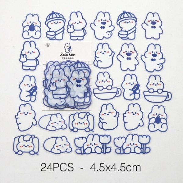 20-40Pcs/1Set Korean Jelly Face Stickers - 5 - Kawaii Mix