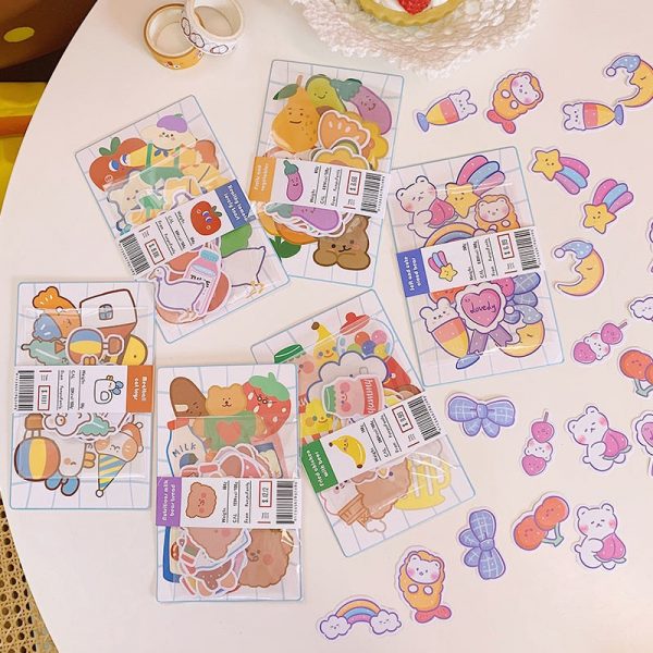 20Pcs/Set Gummy Bear Stickers - 1 - Kawaii Mix