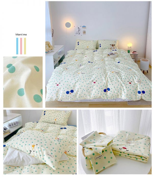 3/4pcs Cute Korean Bedding Set - 16 - Kawaii Mix