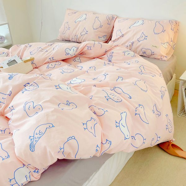 3/4pcs Cute Korean Bedding Set - 13 - Kawaii Mix