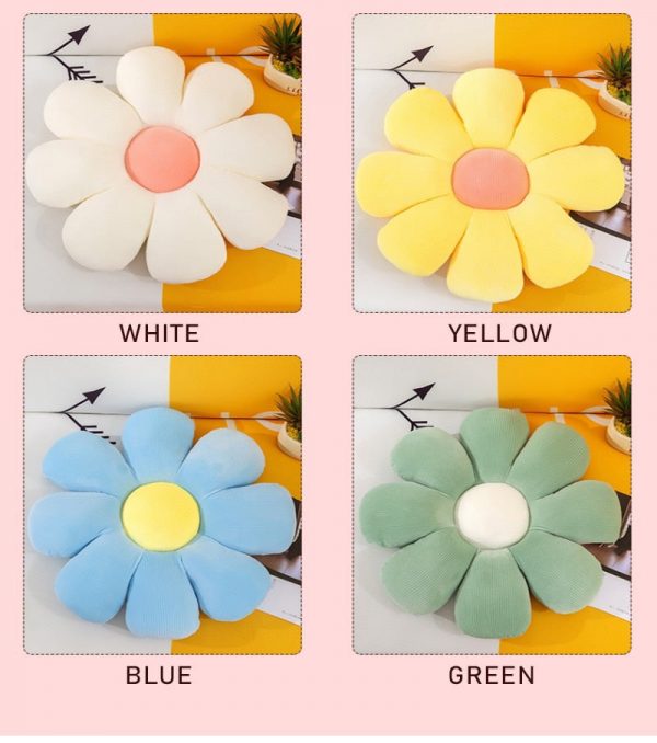 Pastel Daisy Aesthetic Pillow - 15 - Kawaii Mix